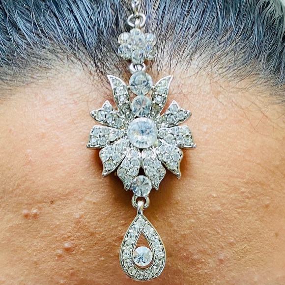 Indian silver necklace set - Picture 10 of 12